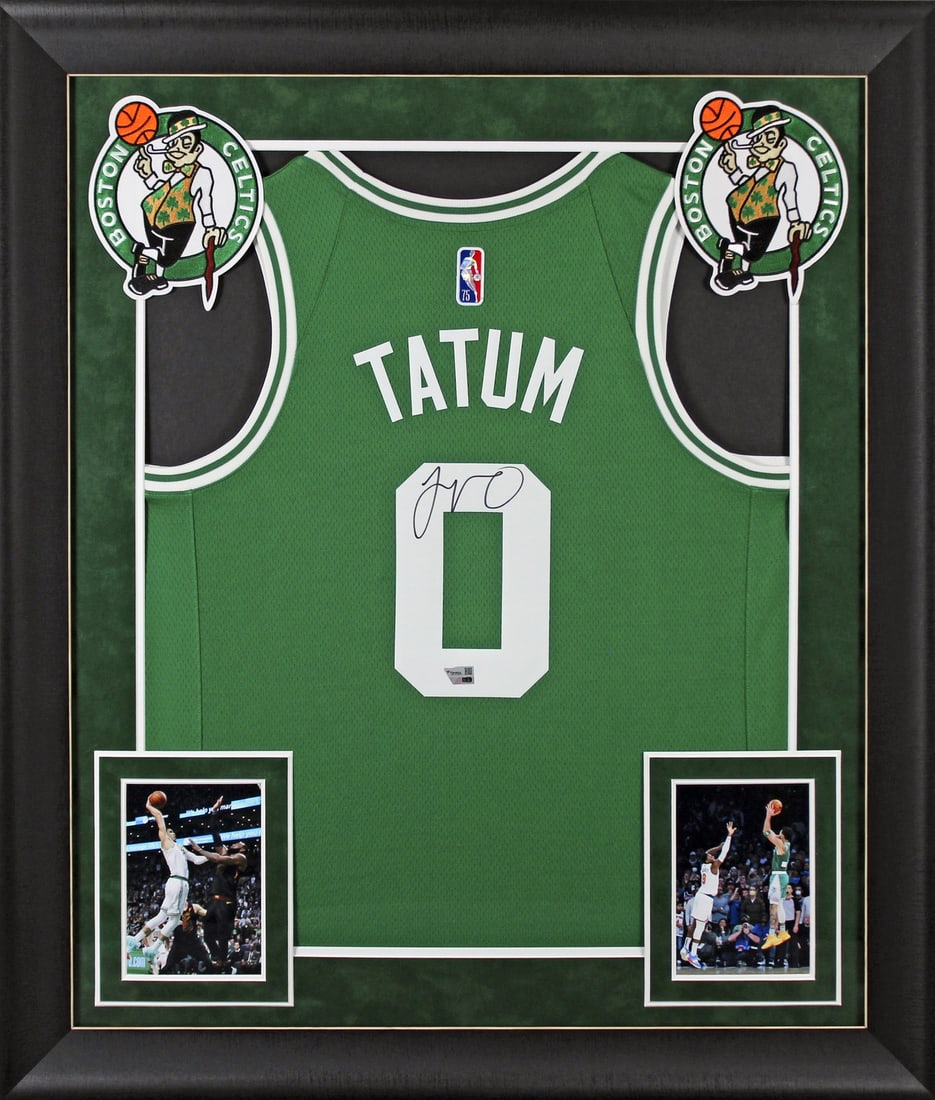 Framed Jayson Tatum signed Celtics Nike Swingman jersey Fanatics (1 of 2)