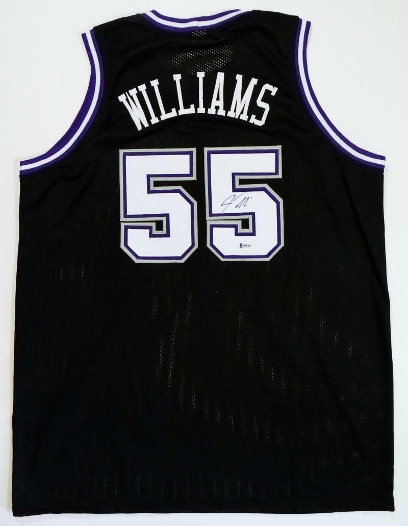 Jason Williams signed Sacramento Kings black jersey Beckett (1 of 9)