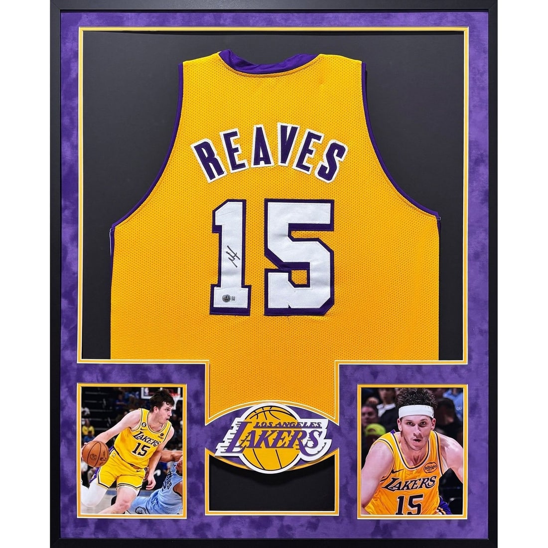 Framed Austin Reaves Signed Lakers Jersey Beckett Authenticated (1 of 2)