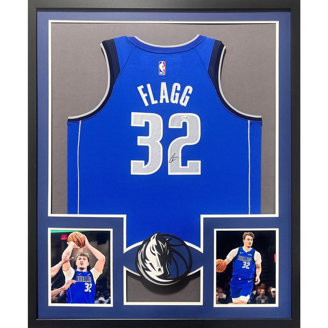 Framed Cooper Flagg Autographed Jersey JSA Dallas Mavericks (1 of 3)