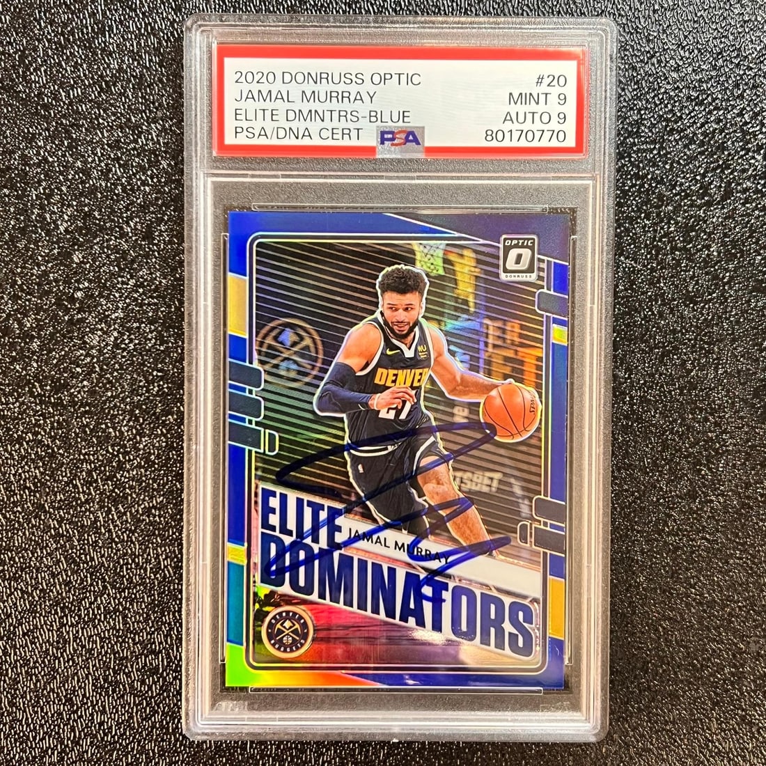 Jamal Murray PSA 9 Elite Dominators Blue #20 NBA Card (1 of 2)