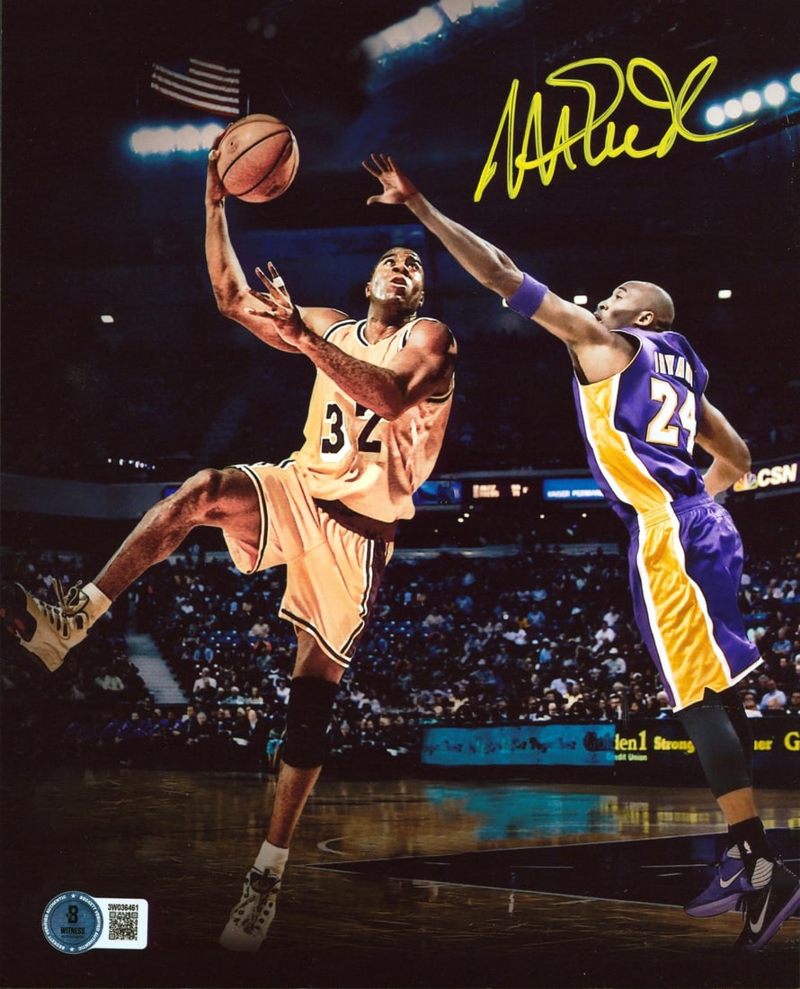 Magic Johnson Signed 8x10 Collage Photo Vs Kobe BAS Witnessed Lakers (1 of 1)