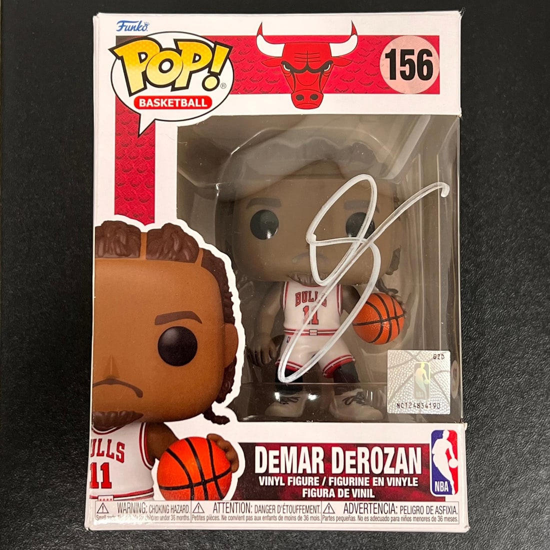 PSA DNA authenticated Demar Derozan autographed Chicago Bulls Funko Pop: PSA DNA authenticated Demar Derozan autographed Chicago Bulls Funko Pop This is an original Funko Pop! collectible autographed by Demar Derozan, known for his time with the Chicago Bulls. The item has