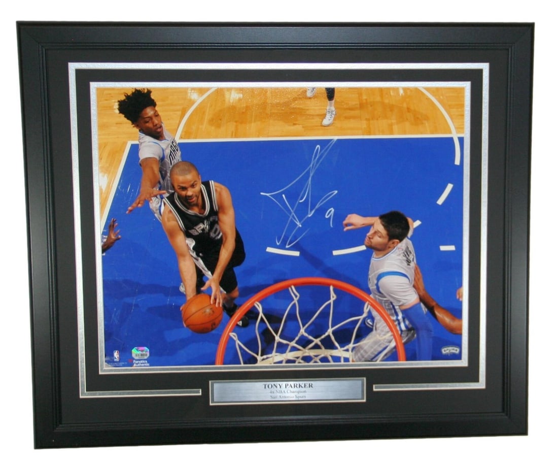 Tony Parker Signed 16x20 Framed Photo San Antonio Spurs Fanatics Authentic (1 of 4)