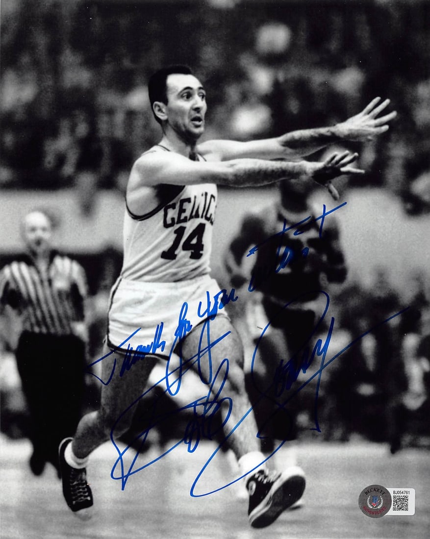 Bob Cousy Autographed 8x10 Photo With Inscription Beckett Authenticated (1 of 1)