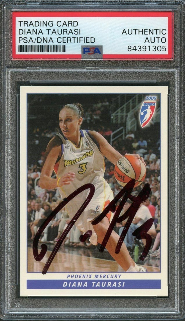 PSA Slabbed Diana Taurasi Signed 2005-06 WNBA Promos P1 Card (1 of 2)