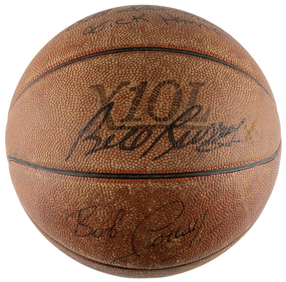 1956-1957 Boston Celtics Team Signed Basketball Bill Russell PSA/DNA LOA (1 of 8)
