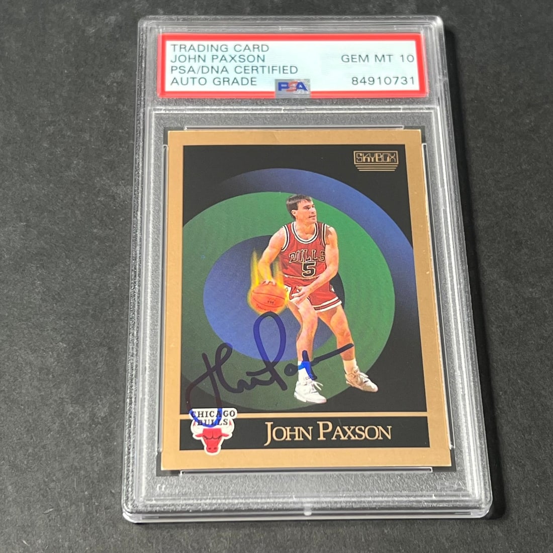 1990-91 Skybox #44 John Paxson Signed Card PSA MT 10 Certified (1 of 2)