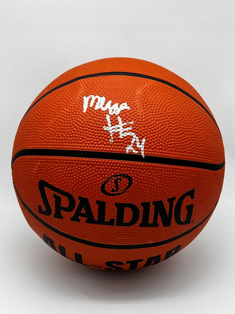PSA DNA authenticated Maxwell Lewis signed Spalding basketball Lakers (1 of 3)