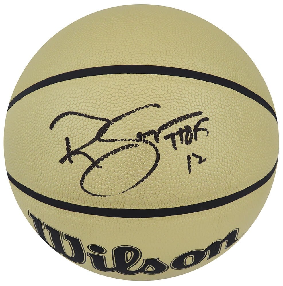 Ralph Sampson Signed Wilson Gold NBA Basketball HOF 12 COA (1 of 1)