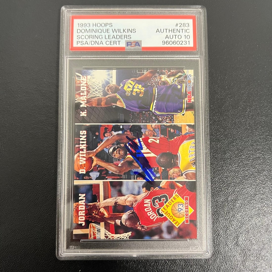 1993 NBA Hoops #283 Dominique Wilkins Signed Card PSA/DNA Authenticated (1 of 2)