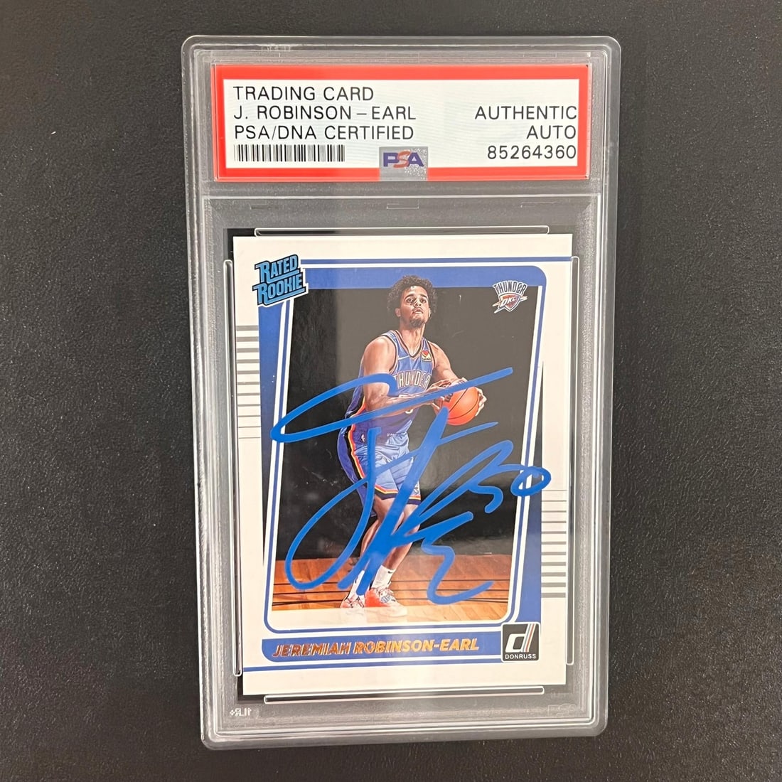 2021-22 Panini Donruss #220 Jeremiah Robinson-Earl Autographed Card PSA Authenticated: 2021-22 Panini Donruss #220 Jeremiah Robinson-Earl Autographed Card PSA Authenticated This item features a 2021-22 Panini Donruss #220 card, personally signed by Jeremiah Robinson-Earl. The autograph 