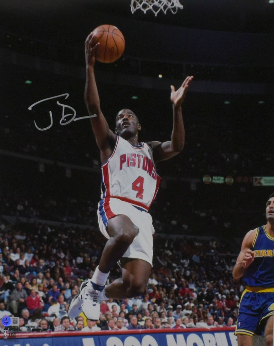 16x20 Photo Signed by Joe Dumars Detroit Pistons Beckett Witnessed Hologram (1 of 2)