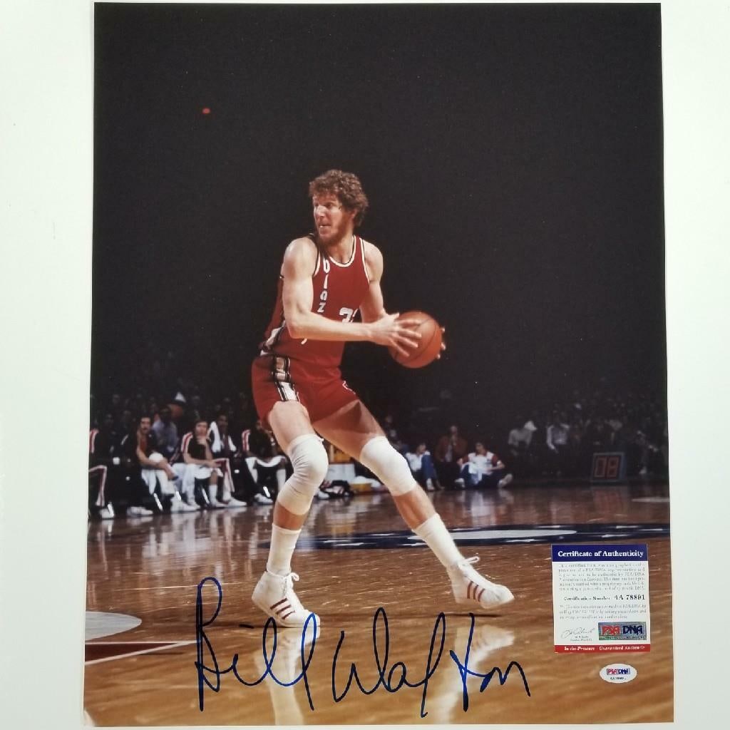 Bill Walton Autographed 16x20 Portland Trail Blazers Photo PSA DNA Certified: Bill Walton Autographed 16x20 Portland Trail Blazers Photo PSA DNA Certified This is an original 16x20 photograph autographed by Bill Walton, featuring the Portland Trailblazers. The autograph is auth