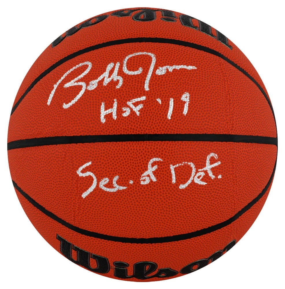Bobby Jones Signed Wilson Basketball HOF 19 Sec of Def COA (1 of 1)