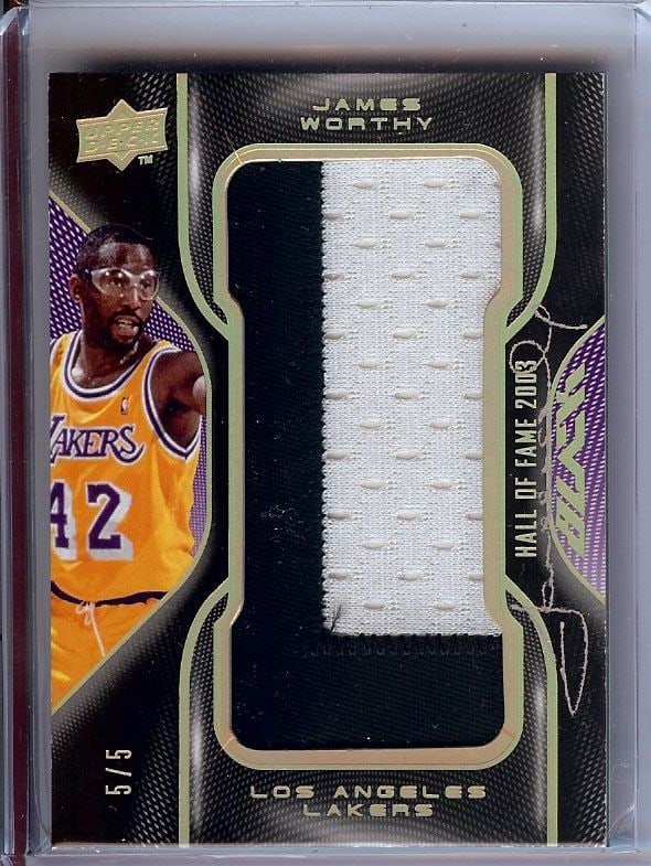 James Worthy 2009 Upper Deck Black HOF Letter Patch 5/5 Lakers Card (1 of 2)