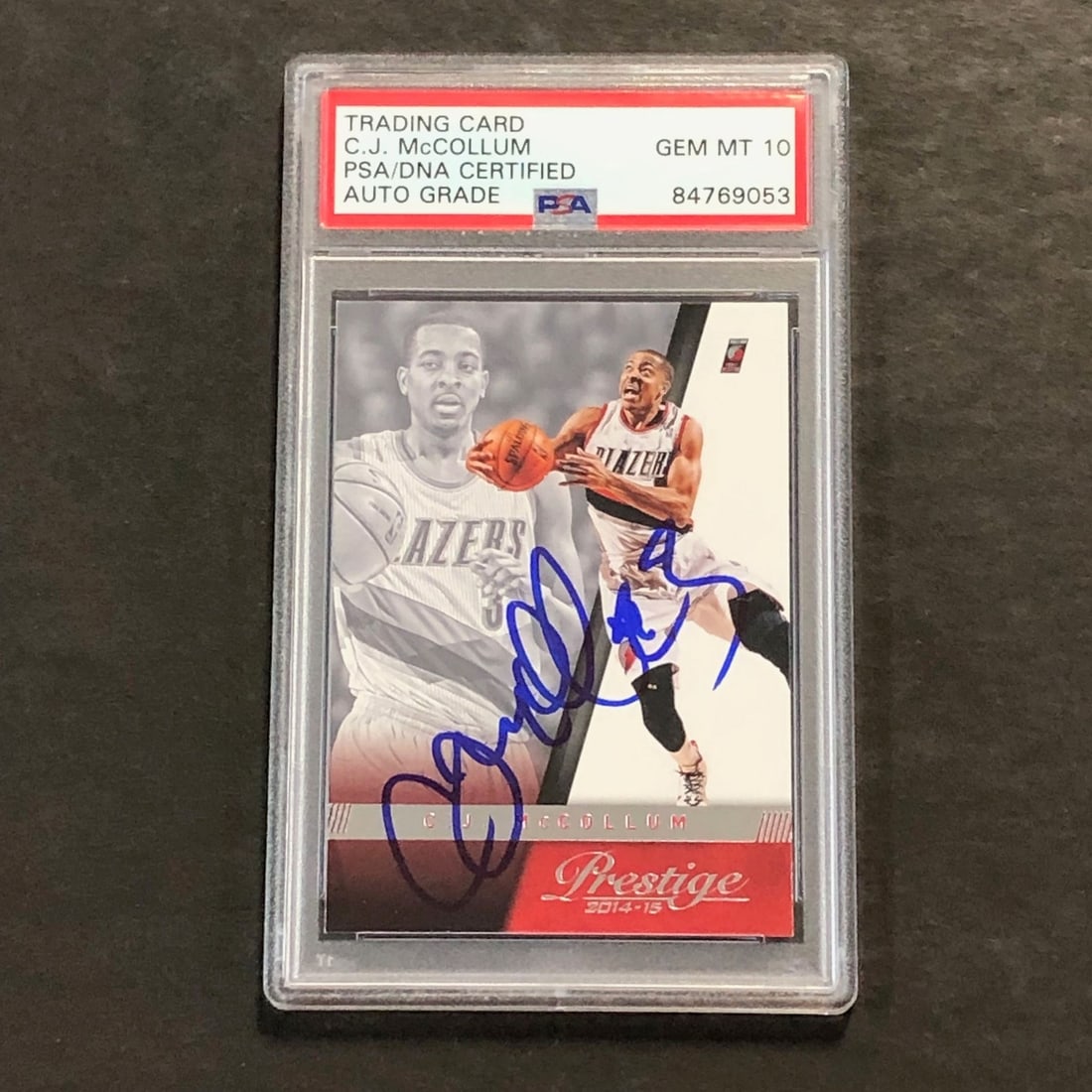 2014-15 Panini Prestige #76 CJ McCollum Signed Card PSA/DNA Authentic (1 of 2)