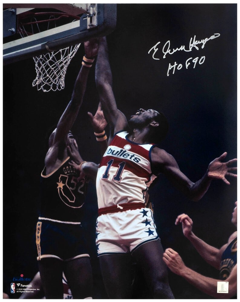 Elvin Hayes Signed 16x20 Bullets Jersey Photo with HOF 90 Inscription (1 of 1)