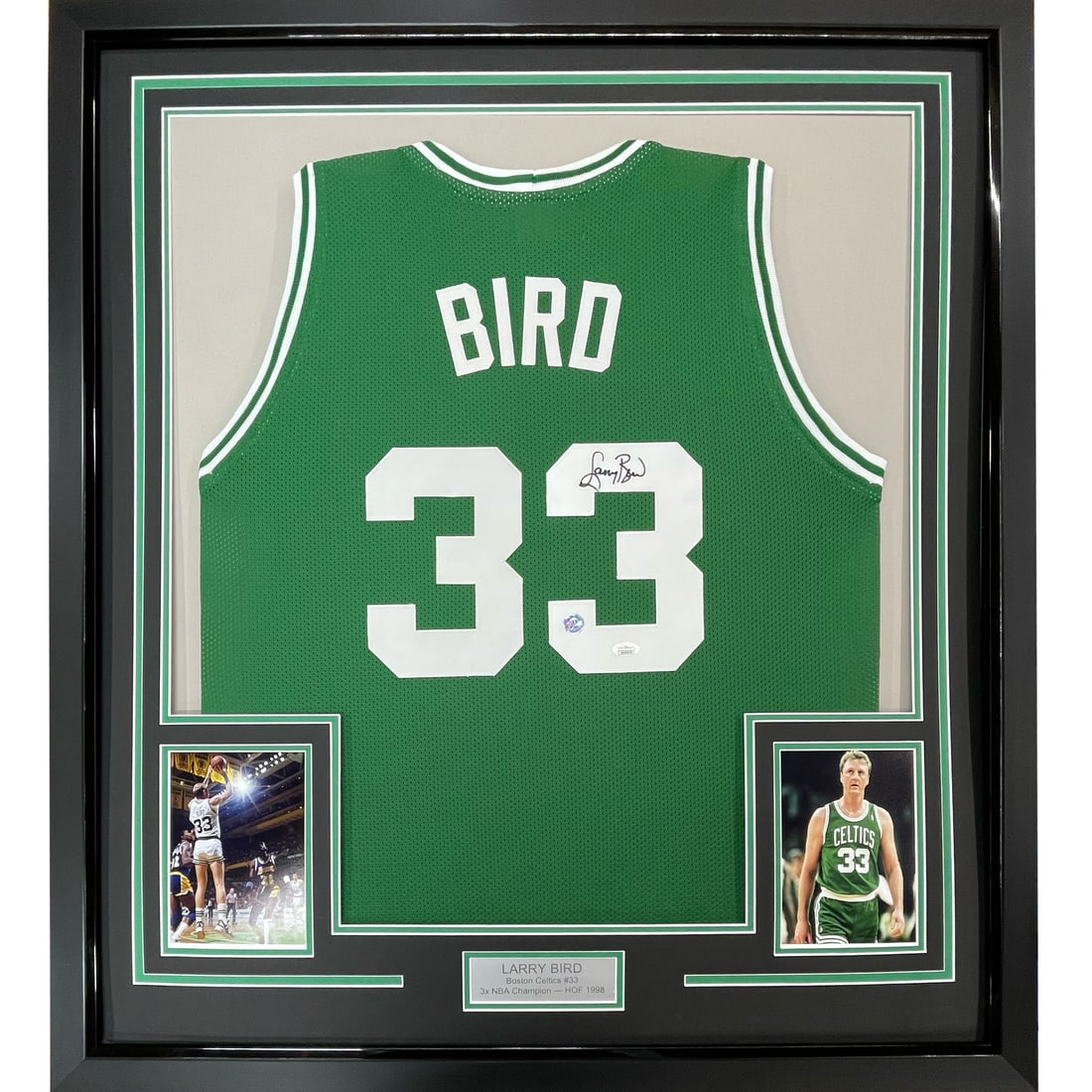 Framed Autographed Larry Bird Boston Celtics Jersey PSA/DNA COA (1 of 2)