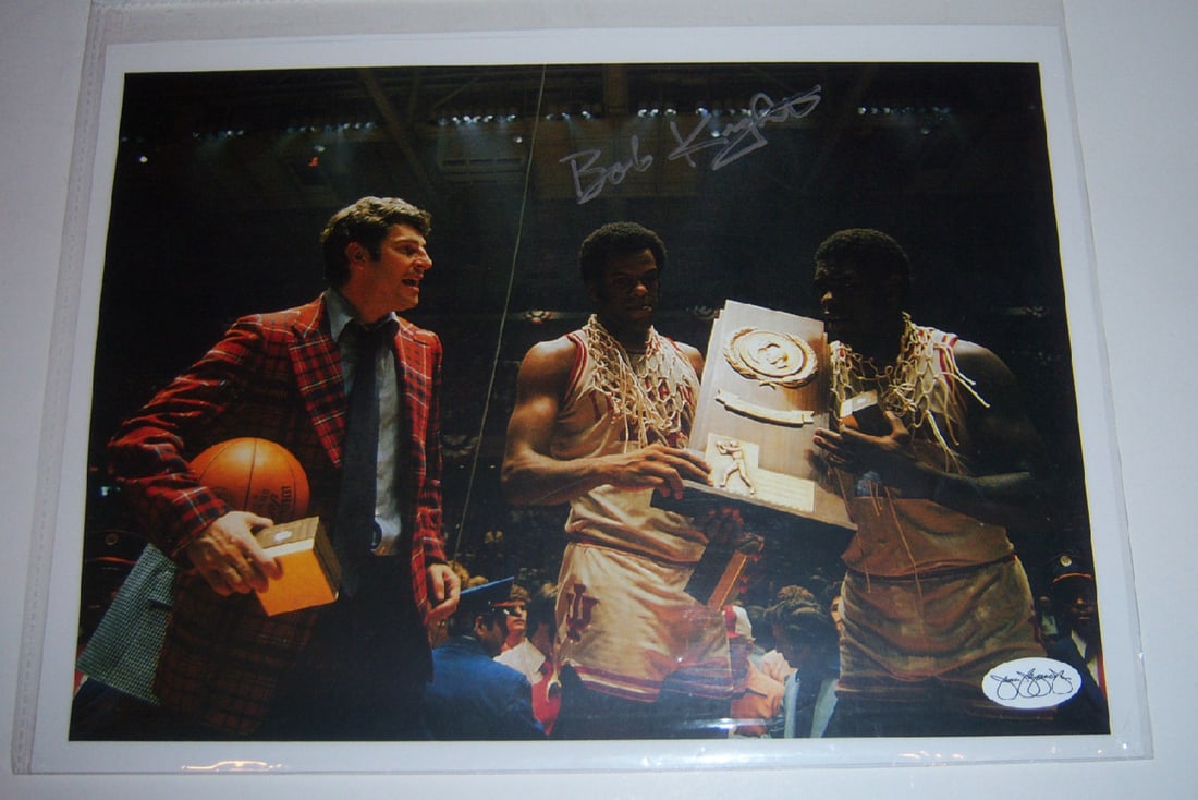 Signed 8x10 Photo Bob Knight Indiana Hoosiers JSA COA Three-Time Champions (1 of 1)