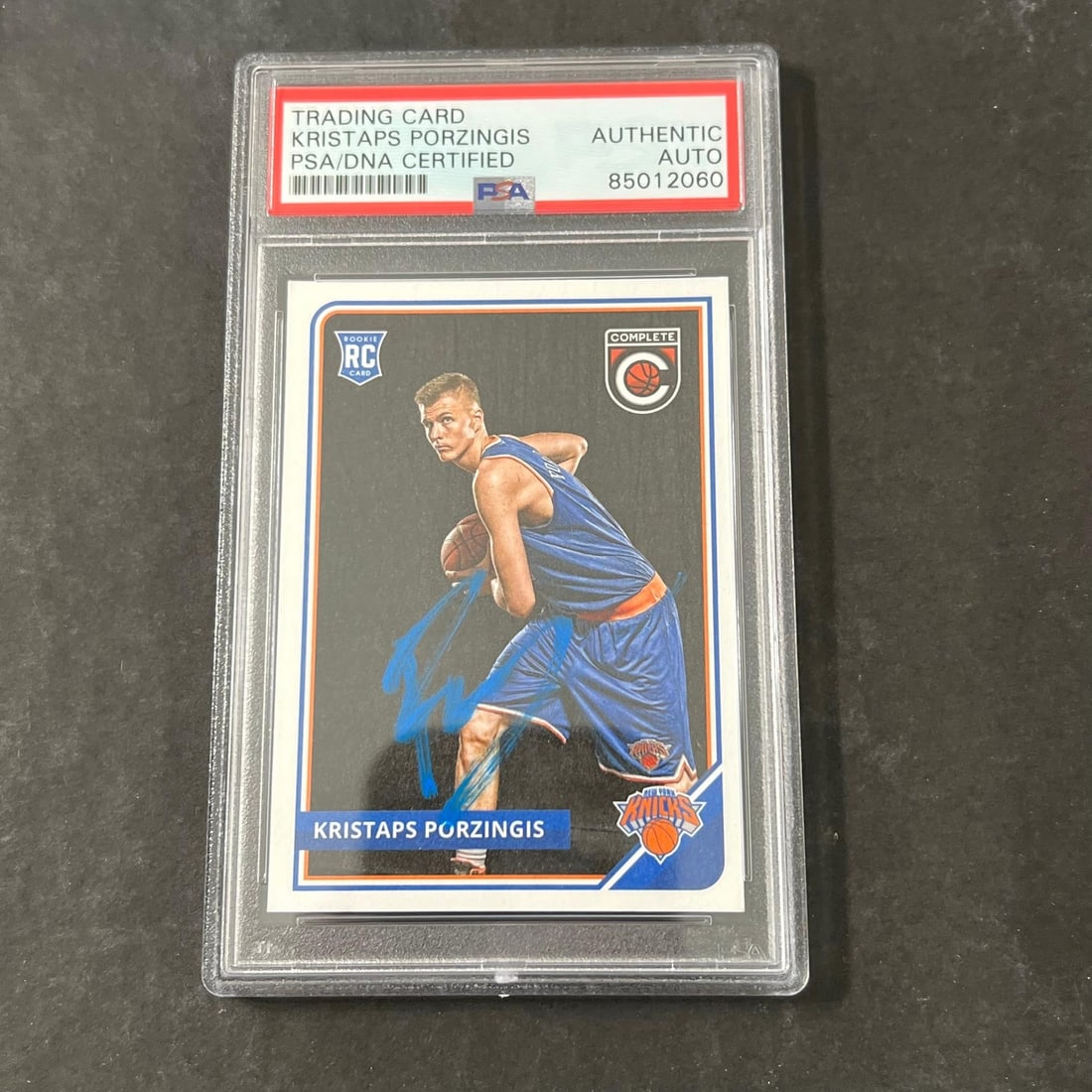 2015-16 Panini Complete #319 Kristaps Porzingis Signed Card PSA Authenticated: 2015-16 Panini Complete #319 Kristaps Porzingis Signed Card PSA Authenticated This listing features a 2015-16 Panini Complete #319 trading card signed by Kristaps Porzingis, star player of the New Yor