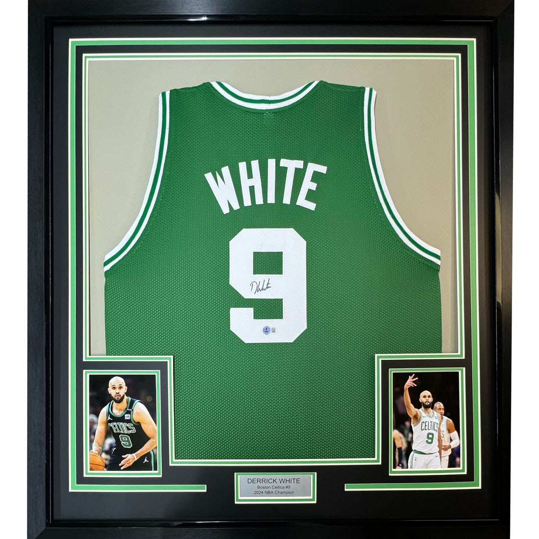 Framed Derrick White Autographed Boston Celtics Jersey JSA 35x39: Framed Derrick White Autographed Boston Celtics Jersey JSA 35x39 Showcase your love for basketball with this professionally framed autographed Derrick White Boston Celtics jersey. Measuring 35x39 inch
