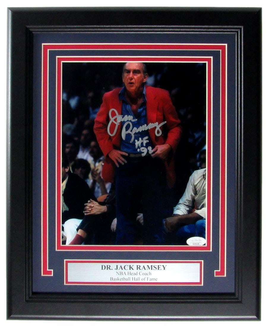 Dr. Jack Ramsey HOF Signed 8x10 Framed Photo JSA Certified Trail Blazers (1 of 4)