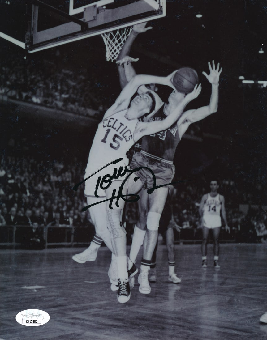 Tom Heinsohn HOF Signed 8x10 Photo Boston Celtics JSA Authentic: Tom Heinsohn HOF Signed 8x10 Photo Boston Celtics JSA Authentic Celebrate the legacy of basketball legend Tom Heinsohn with this signed 8x10 photo featuring the Boston Celtics. This original photograp