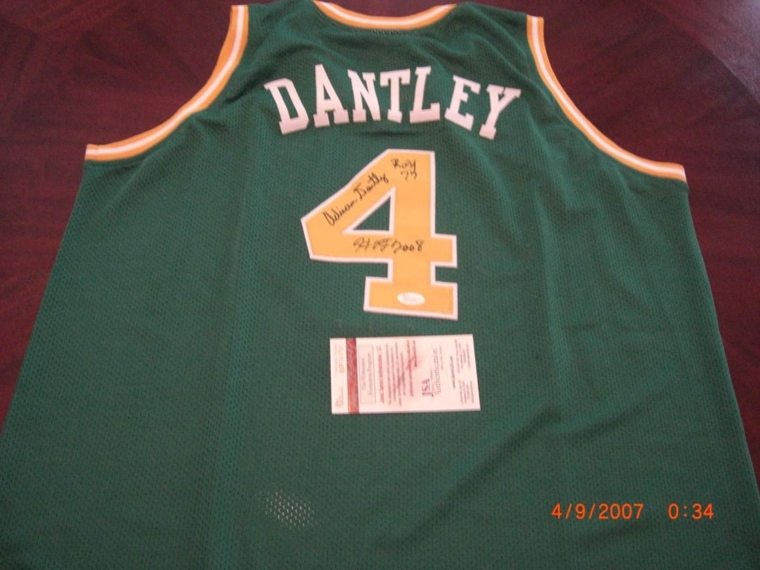 Adrian Dantley Signed Utah Jazz Basketball Jersey JSA Authenticated (1 of 2)