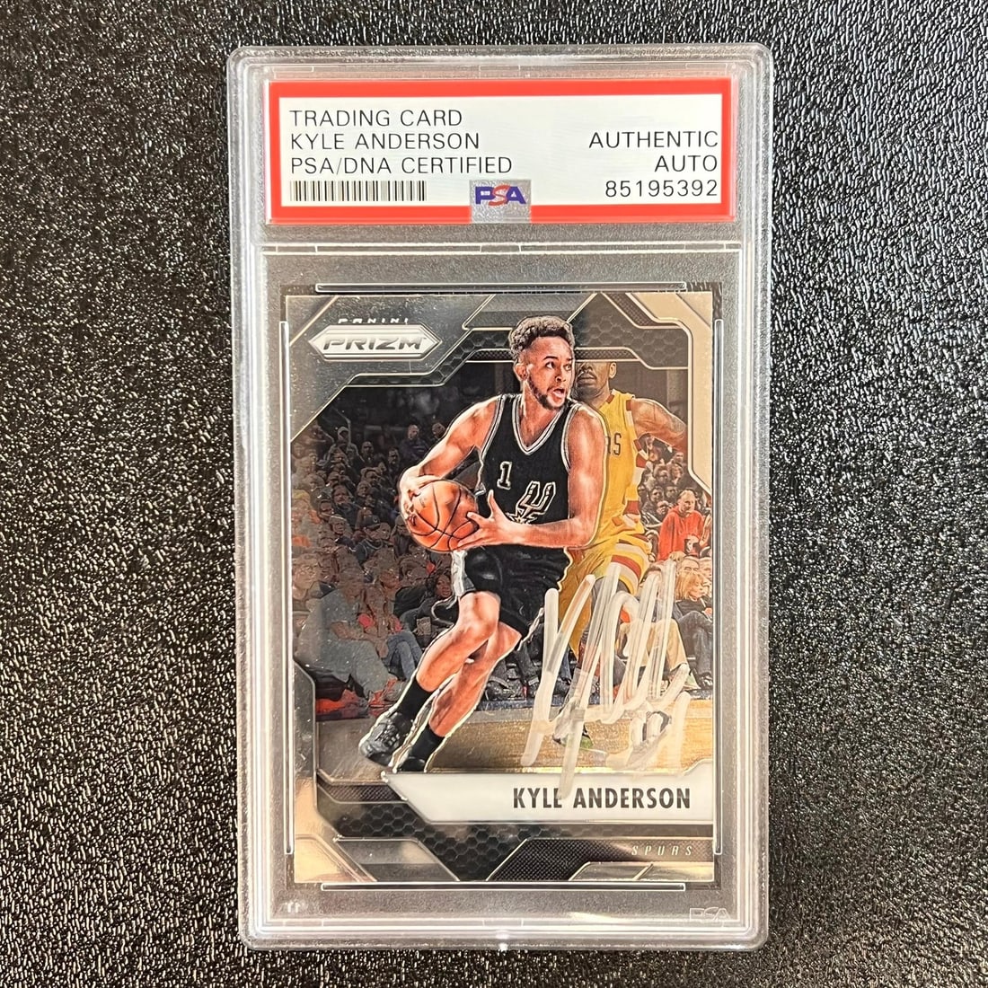 2016-17 Panini Prizm #238 Kyle Anderson Signed Card PSA/DNA Spurs: 2016-17 Panini Prizm #238 Kyle Anderson Signed Card PSA/DNA Spurs This listing features a 2016-17 Panini Prizm #238 trading card signed by Kyle Anderson, who is known for his time with the San Antonio