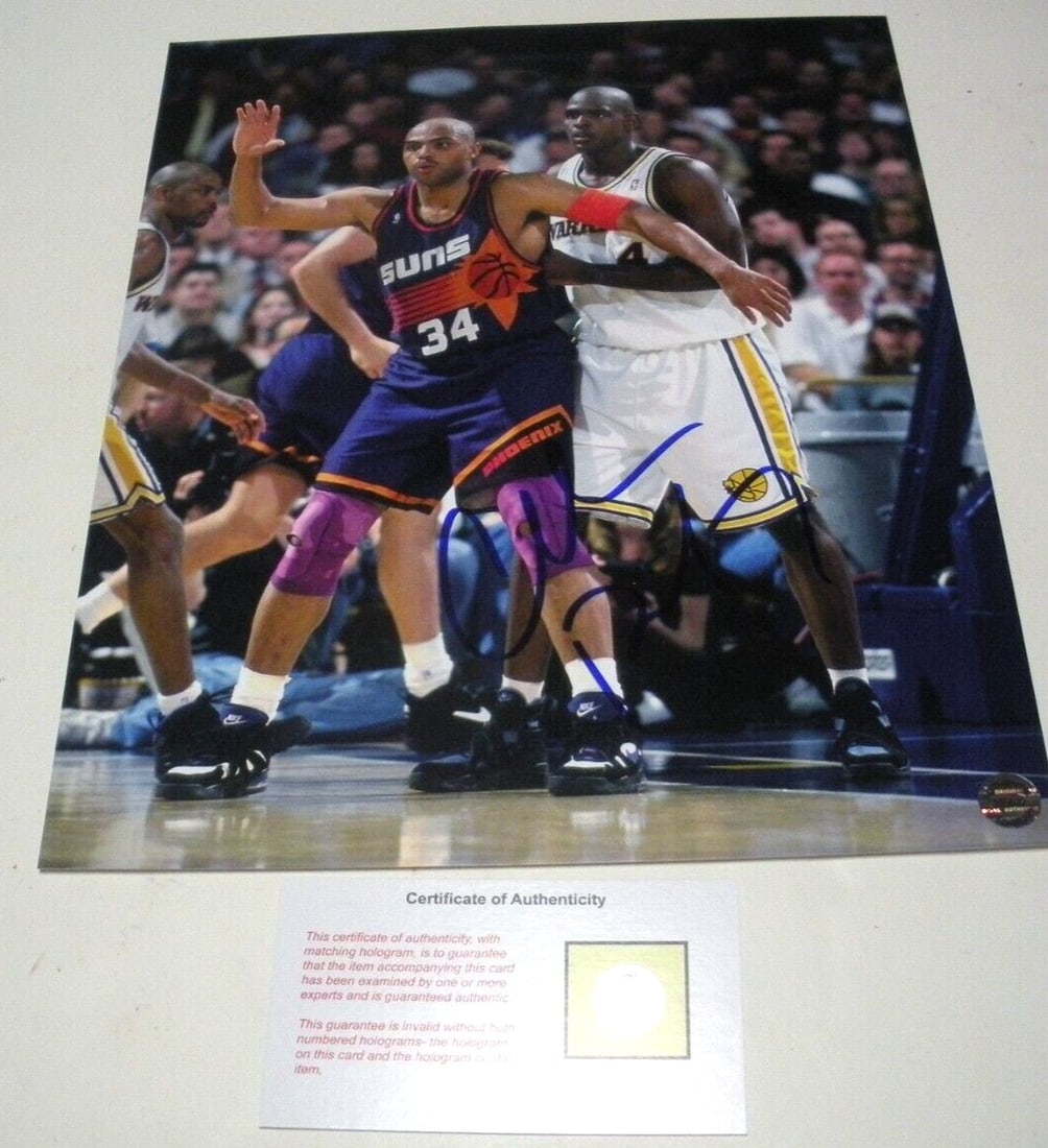Signed Charles Barkley 8x10 Hall of Fame Photo With COA (1 of 1)
