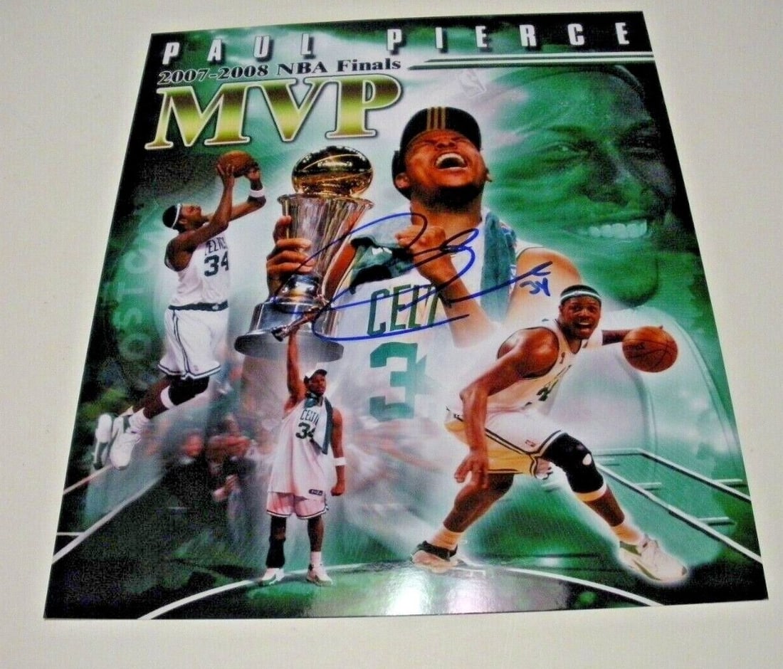 Paul Pierce Autographed 8x10 Photo With COA 2008 Celtics NBA Champion MVP: Paul Pierce Autographed 8x10 Photo With COA 2008 Celtics NBA Champion MVP This is an original 8x10 photo signed by Paul Pierce, celebrating the Boston Celtics' 2008 NBA Championship season in which Pi