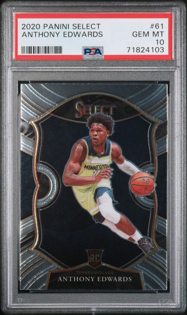 PSA 10 Graded 2020 Panini Select Anthony Edwards Rookie Card #61 (1 of 2)