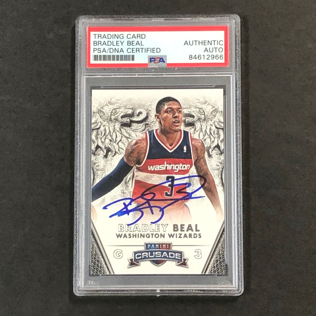 2013-14 Panini Crusade #83 Bradley Beal Signed Card PSA Authenticated (1 of 2)