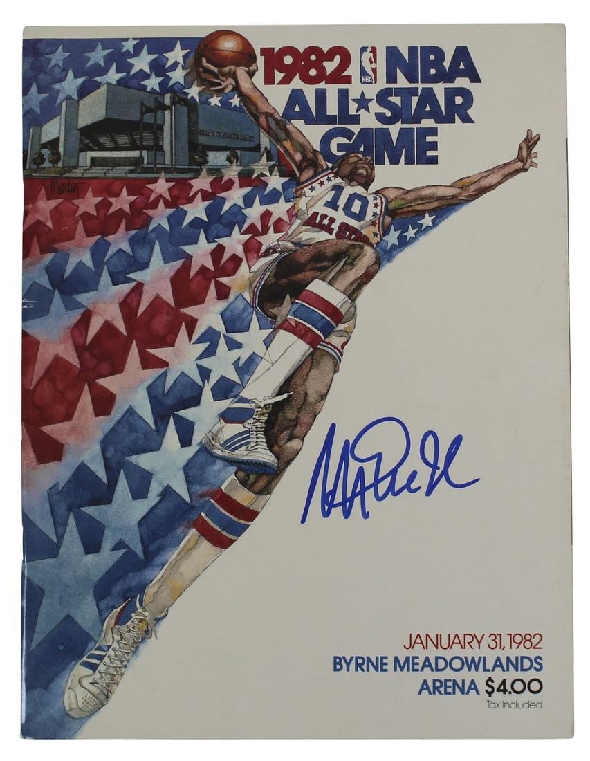 Magic Johnson Signed 1982 Lakers NBA Championship Program BAS Authenticated (1 of 6)