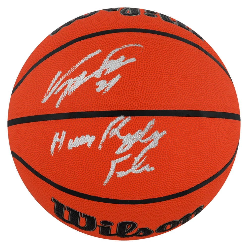 Dominique Wilkins Signed Wilson NBA Basketball with Human Highlight Film Inscription - SS COA (1 of 1)