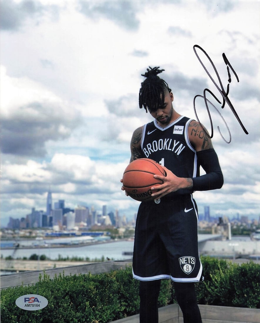 D'Angelo Russell Autographed 8x10 Photo PSA/DNA Brooklyn Nets: D'Angelo Russell Autographed 8x10 Photo PSA/DNA Brooklyn Nets This is an original 8x10 photo autographed by D'Angelo Russell, who is known for his time with the Brooklyn Nets. The signature has been a