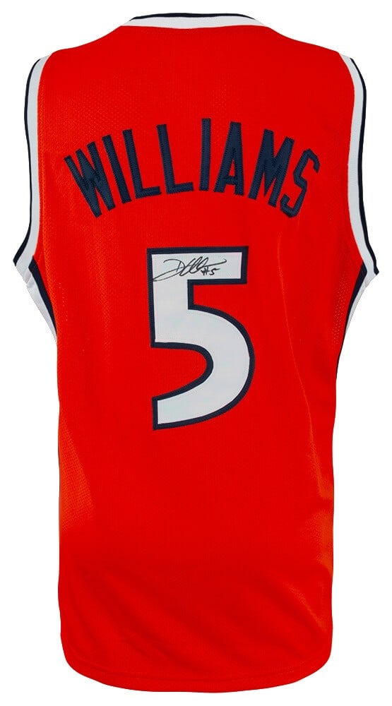 Autographed Illinois Orange Basketball Jersey Deron Williams with COA: Autographed Illinois Orange Basketball Jersey Deron Williams with COA This is an orange custom college basketball jersey signed by Deron Williams. The jersey represents the Illinois Fighting Illini an