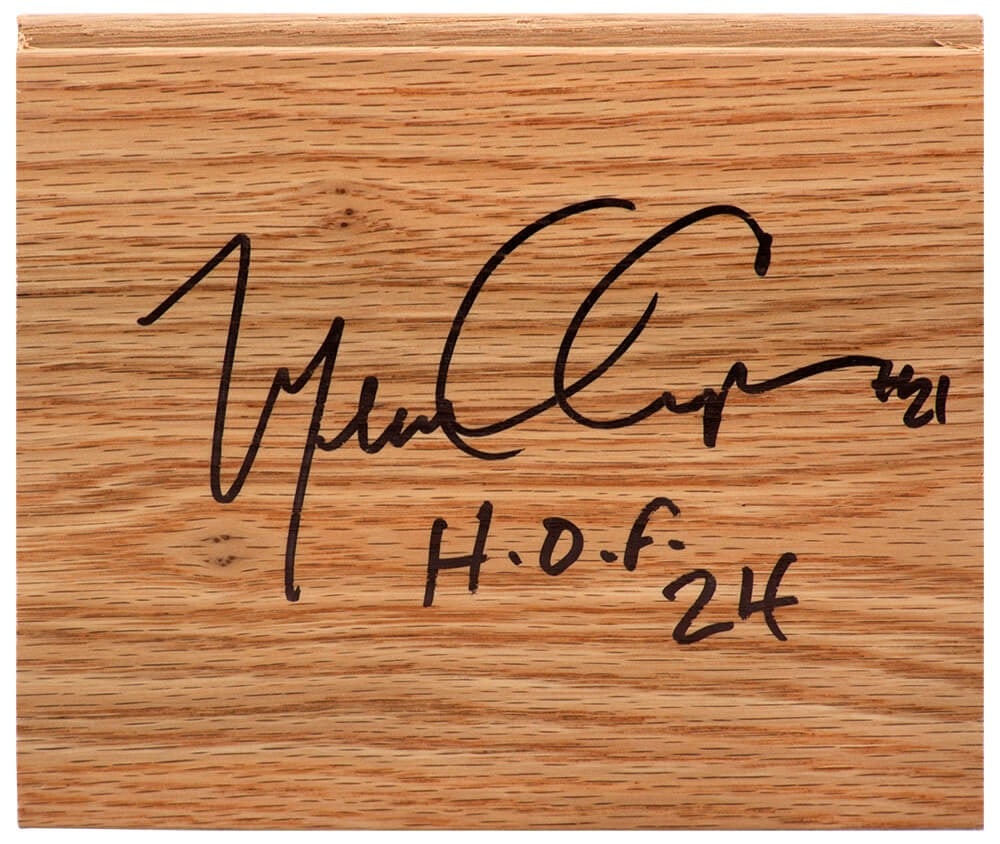Michael Cooper Signed 5x6 Floor Piece HOF 24 COA (1 of 1)
