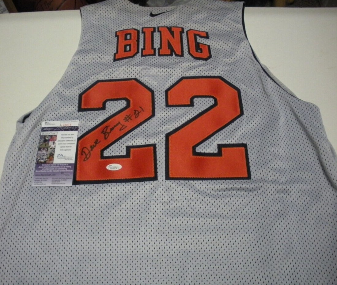 Dave Bing Syracuse Orangemen Signed Nike Jersey with JSA COA: Dave Bing Syracuse Orangemen Signed Nike Jersey with JSA COA This is an officially licensed Nike jersey signed by Dave Bing, a prominent figure in basketball history. The jersey features vibrant Syrac
