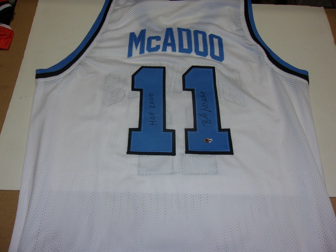 White Buffalo Braves Jersey Signed by Bob McAdoo with COA Hall of Fame 2000 (1 of 2)