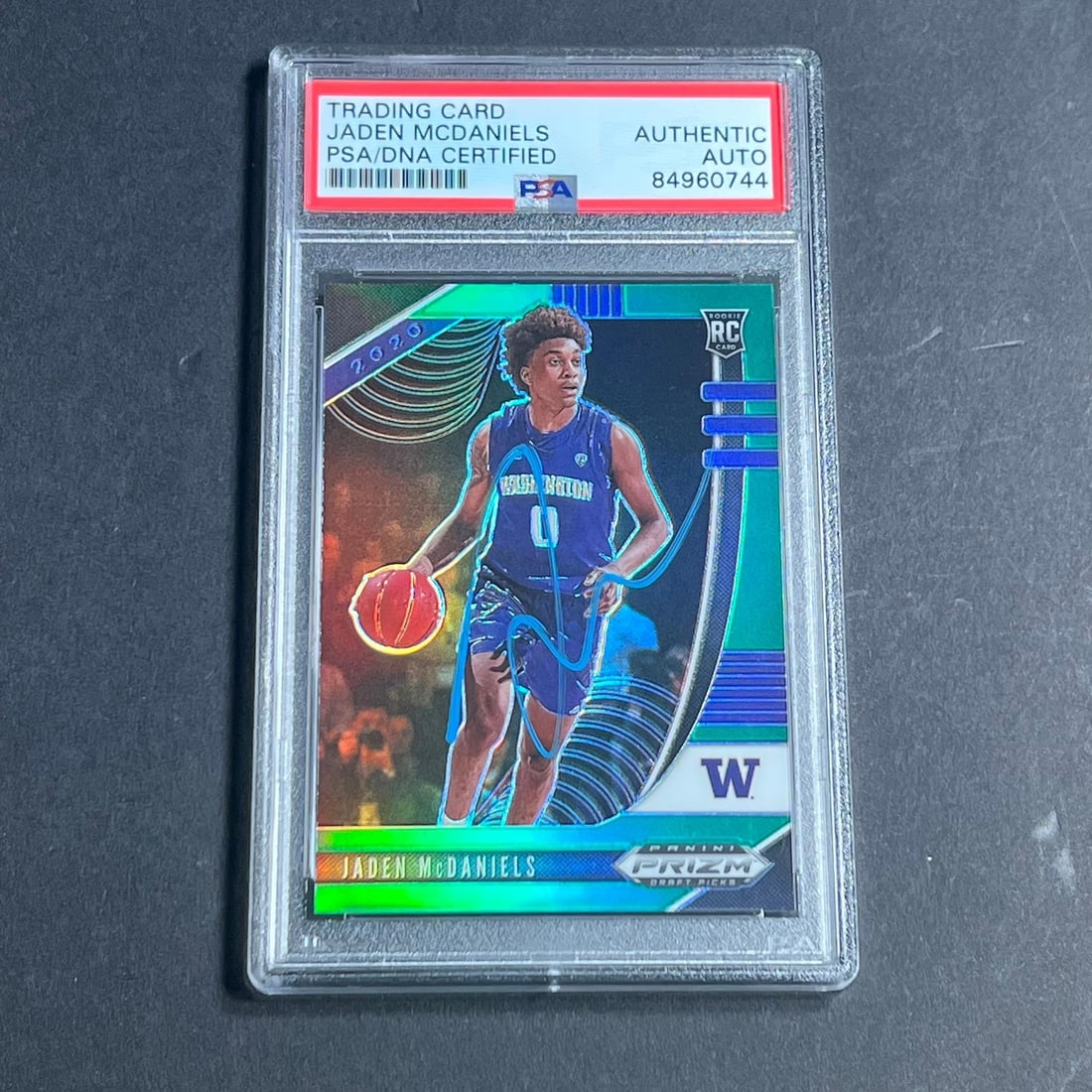 Jaden McDaniels 2020-21 Prizm Draft Picks Signed Card PSA DNA Authenticated (1 of 2)