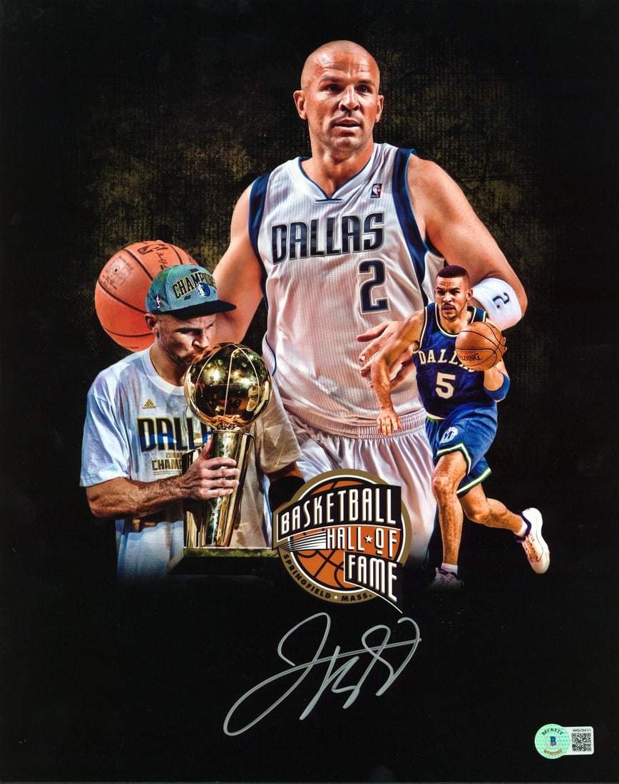 Jason Kidd Autographed 11x14 Hall of Fame Photo Dallas Mavericks BAS Witnessed (1 of 1)
