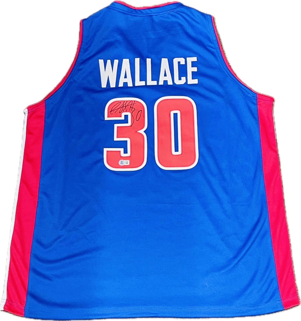 Rasheed Wallace Autographed Jersey PSA/DNA Detroit Pistons: Rasheed Wallace Autographed Jersey PSA/DNA Detroit Pistons This is a pre-owned jersey autographed by NBA Champion Rasheed Wallace, who played for the Detroit Pistons. The signature has been authentica