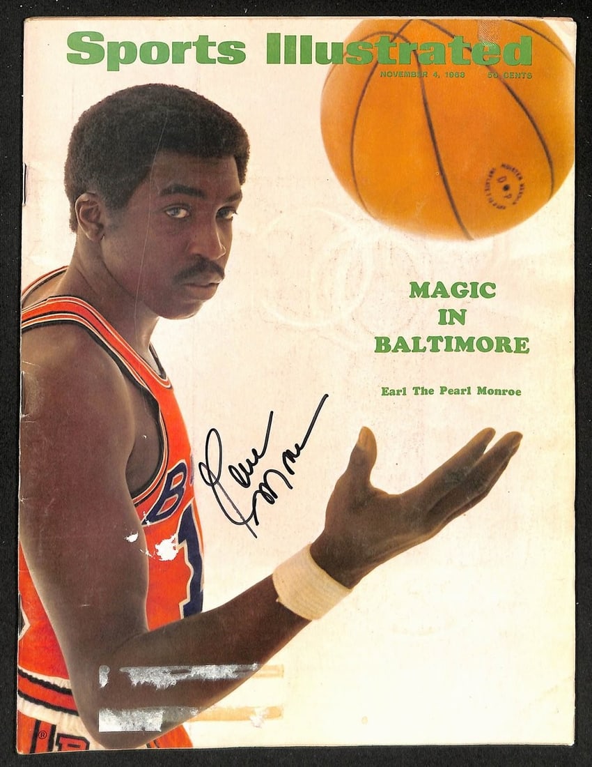 11/4/1968 Sports Illustrated Magazine Signed by Earl Monroe PSA/DNA Authenticated (1 of 3)