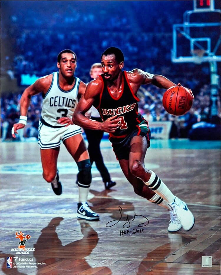 Sidney Moncrief Signed 16x20 Milwaukee Bucks Photo HOF 19 COA (1 of 1)