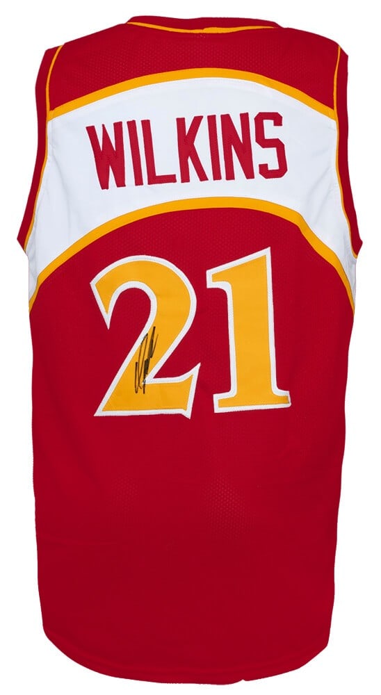 Dominique Wilkins Signed Red Throwback Jersey Atlanta Hawks COA (1 of 3)
