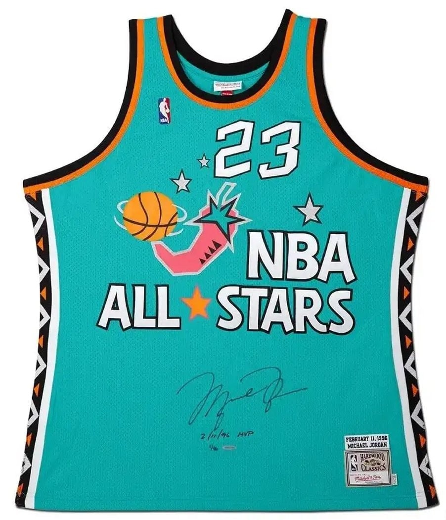 Michael Jordan Autographed Mitchell & Ness 1996 All-Star Game Jersey Inscribed Limited Edition /96: Michael Jordan Autographed Mitchell & Ness 1996 All-Star Game Jersey Inscribed Limited Edition /96 Celebrate basketball history with this authentic Michael Jordan signed jersey from the 1996 NBA All-S