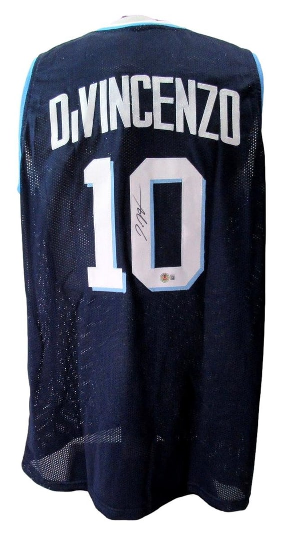 Donte DiVincenzo Signed Navy Custom Basketball Jersey Villanova Beckett Authenticated (1 of 5)