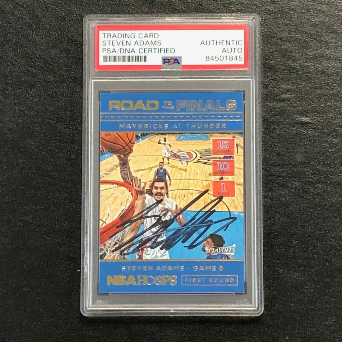 Steven Adams autographed 2016-17 NBA Hoops #40 PSA DNA card (1 of 2)